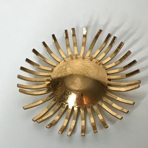 Coro Abstract Goldtone Brooch / Pendant Approx 2”